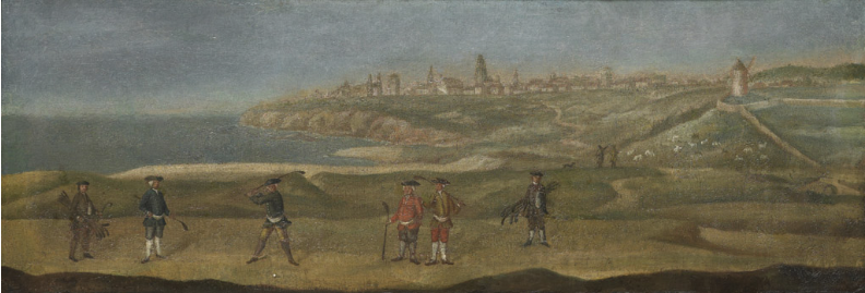 Vista de St Andrews desde el Old Course ca. 1740