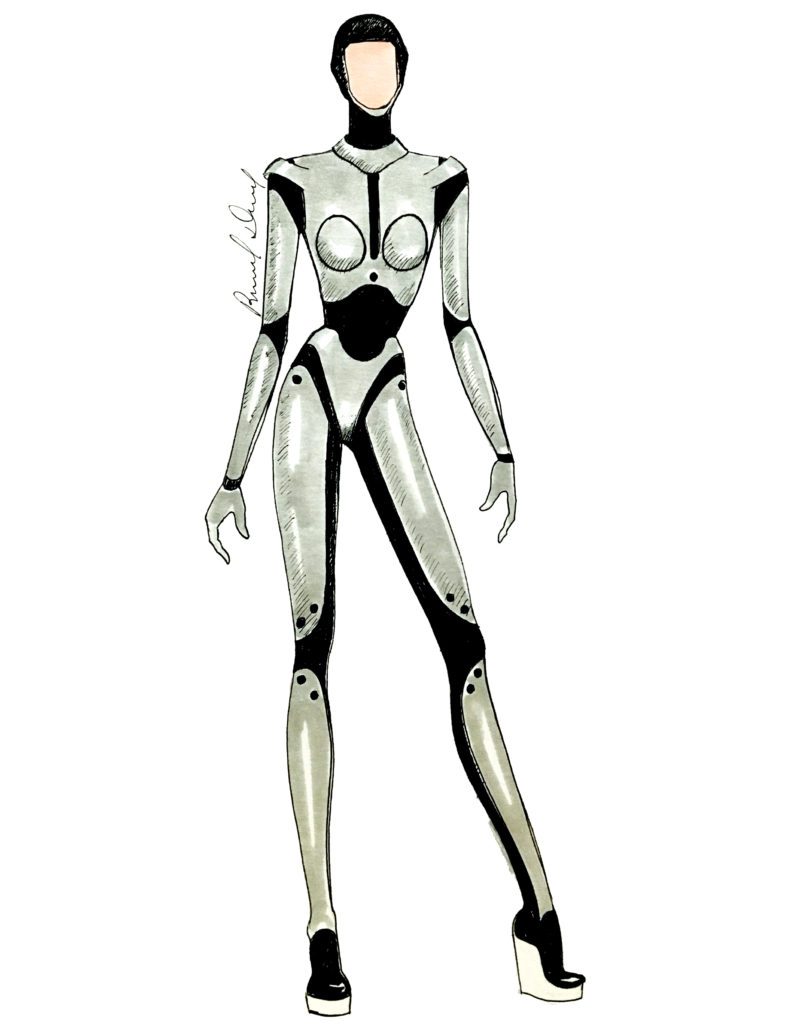 RD Cyborg Costume Sketch
